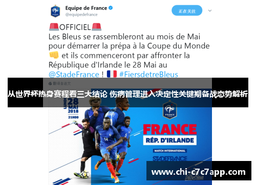 从世界杯热身赛程看三大结论 伤病管理进入决定性关键期备战态势解析